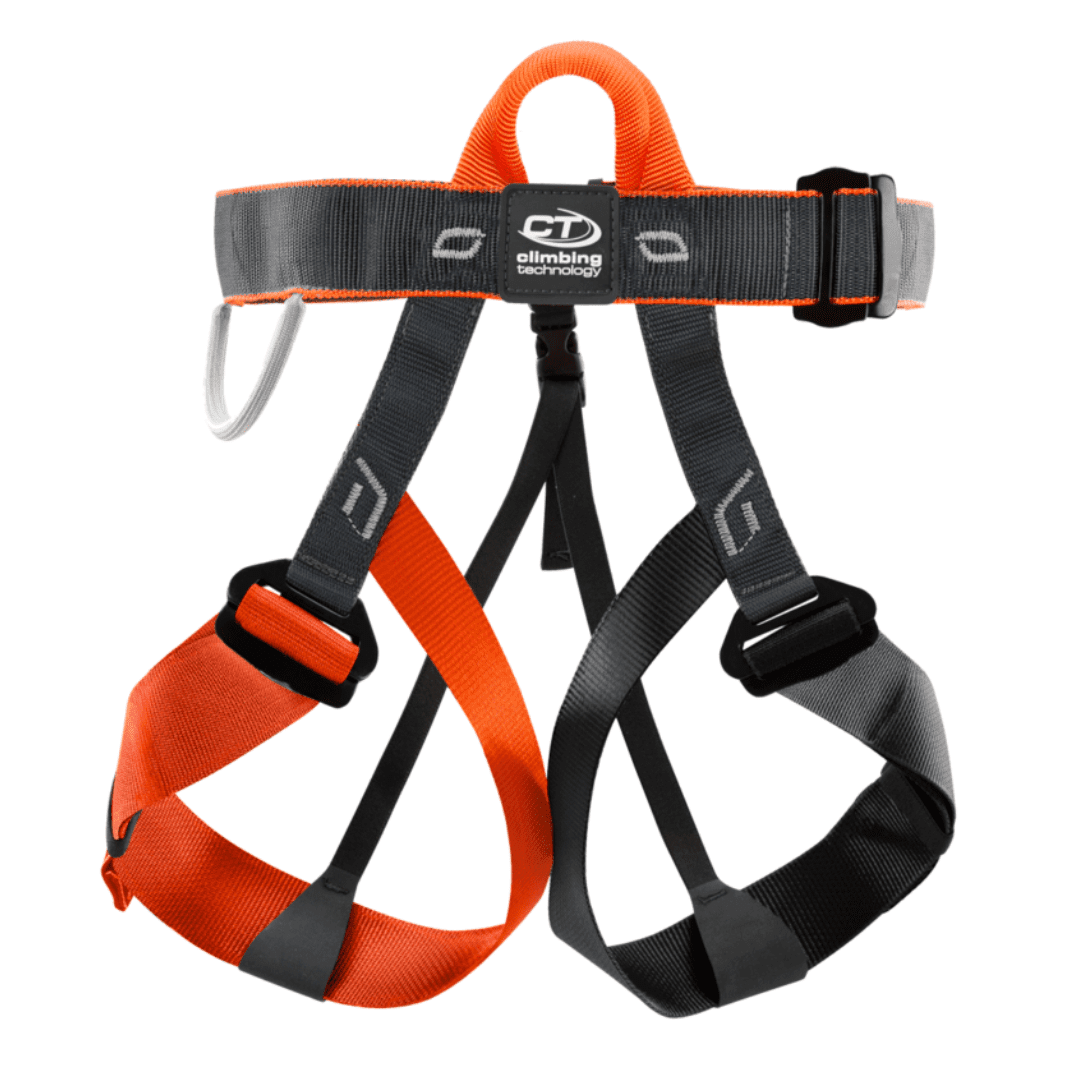 Arnés Discovery, plateado con naranaja Arnés Discovery Climbing technology