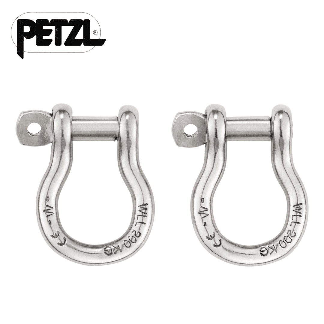 Grilletes de petzl permiten conectar un asiento