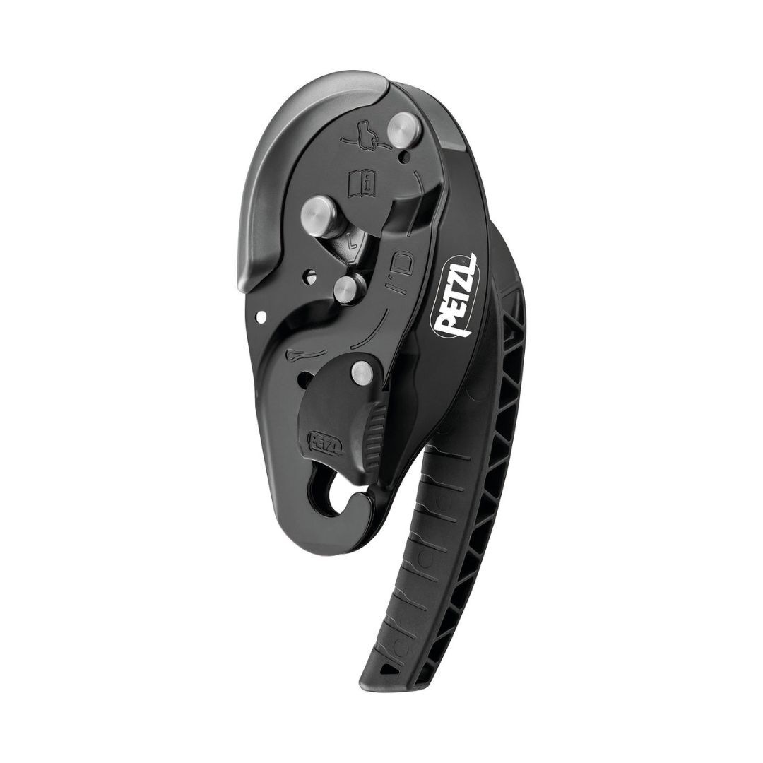 idl-descensor-petzl-negro I’D® L Descensor autofrenante de Petzl