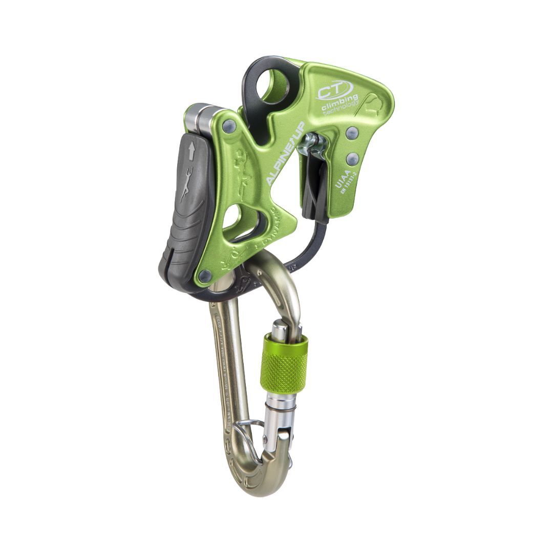 asegurador-descensor-alpine-up-climbing-technology-verde Asegurador descensor ALPINE UP de Climbing Technology para montaña y alpinismo