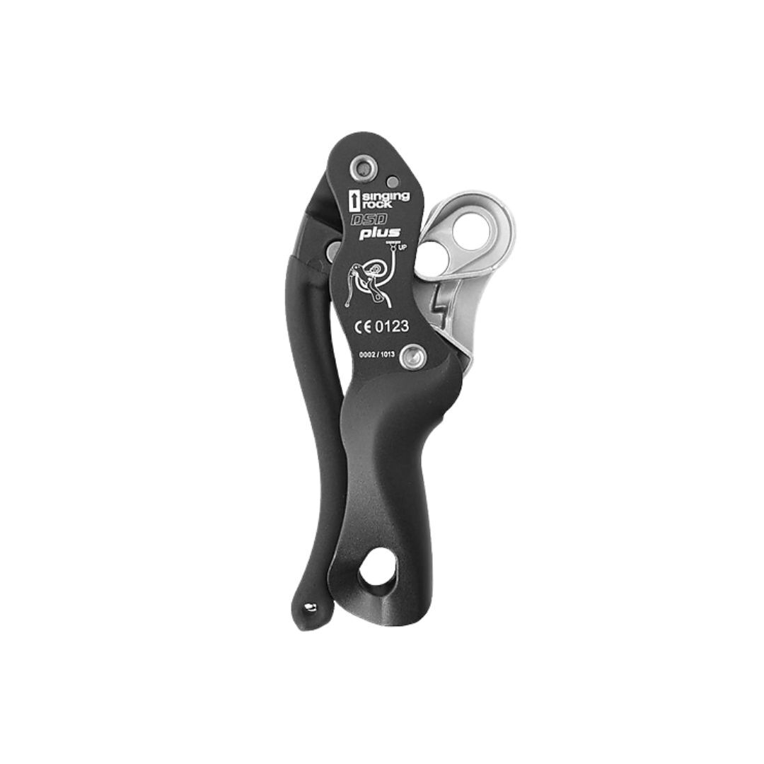 Descensor DOUBLE STOP PLUS con sistema antipánico para cuerdas estáticas de 9 a 12 mm